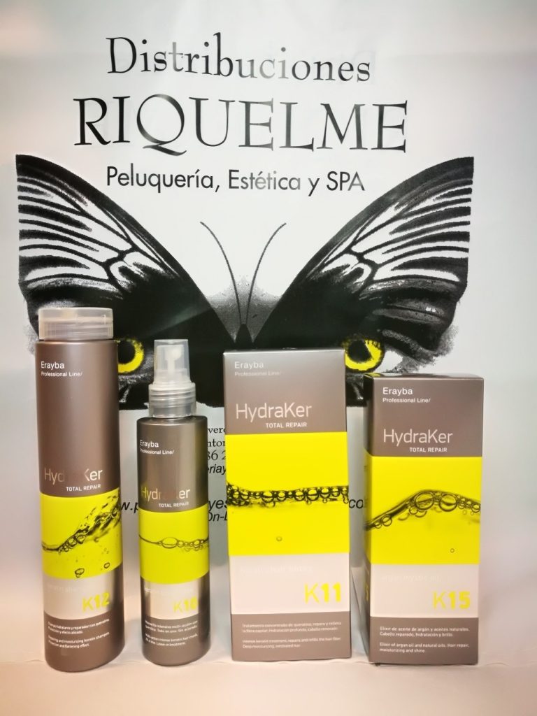 Pack Tratamiento intenso de keratina y aceite de argán, hidratación absoluta Keratin Hydraker Erayba