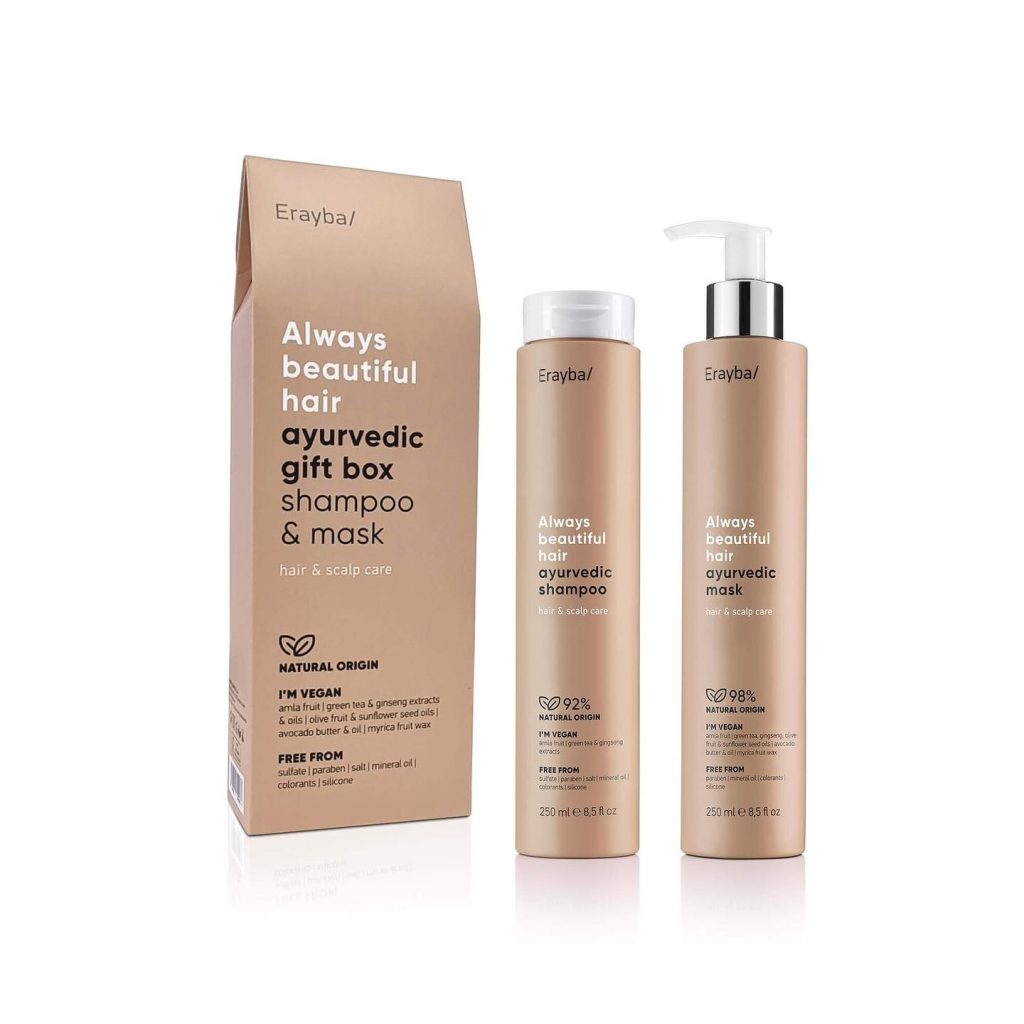Pack Limpia y trata suavemente el cabello y el cuero cabelludo Abh/ ayurvedic gift box Erayba