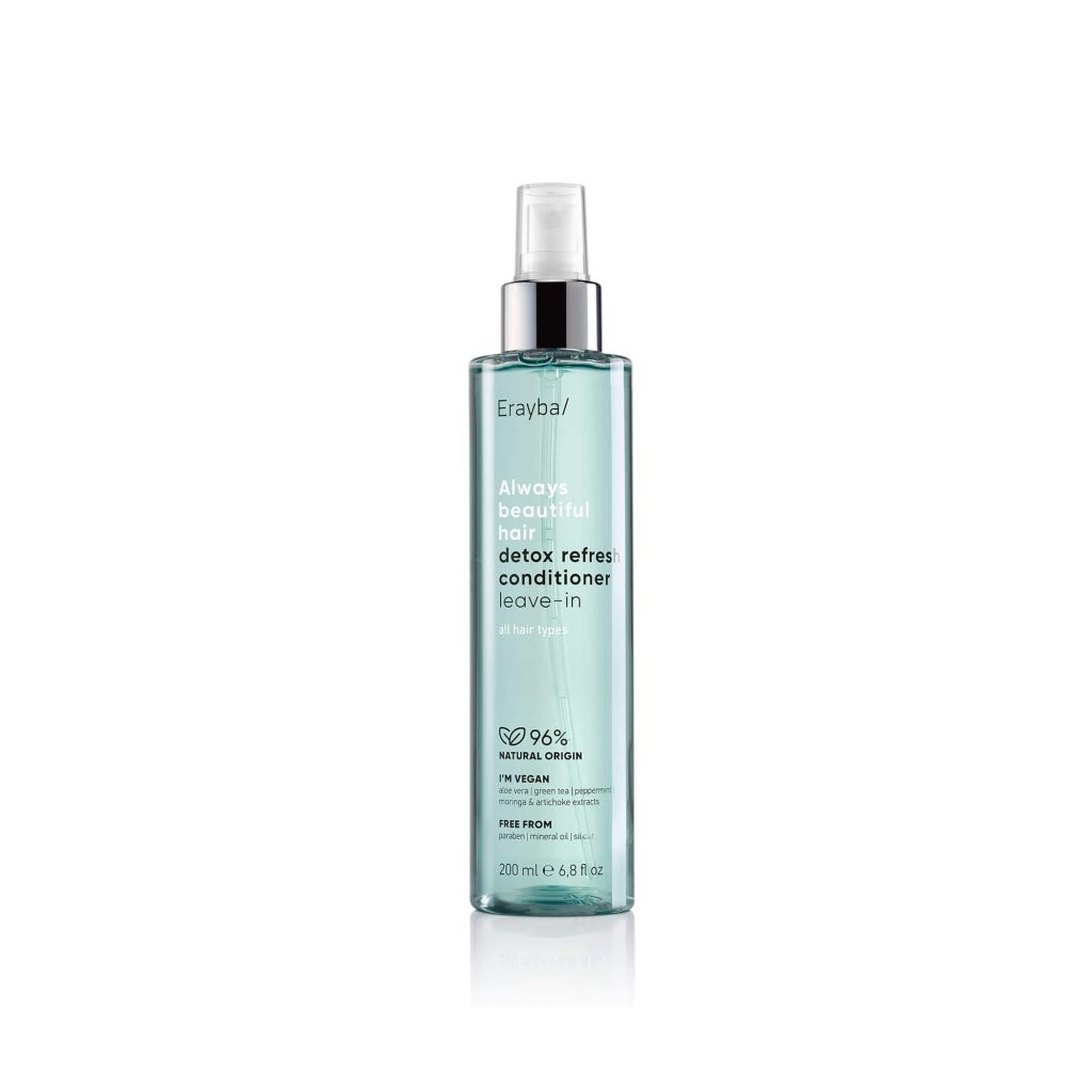 Acondicionador vegano sin aclarado Efecto refrescante anti polución hidrata el cabello. Abh/ detox refresh conditioner Erayba
