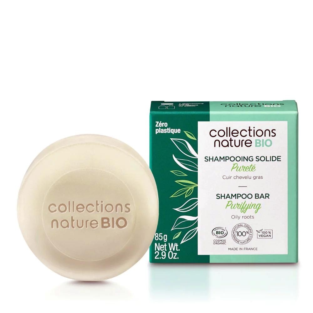 Champú Solid Purity, 100% natural y 100% vegano, para cuero cabelludo graso. 85 g. Nature Bio Eugeneperma