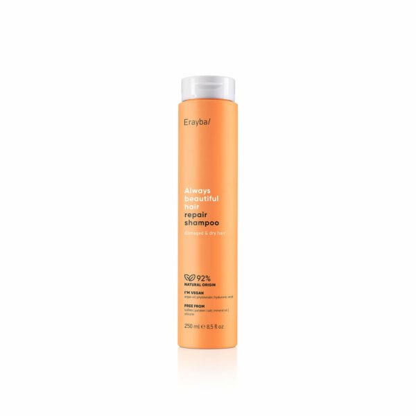 Erayba Abh/ repair shampoo especial para cabellos dañados o secos que necesitan hidratación y nutrición profunda.