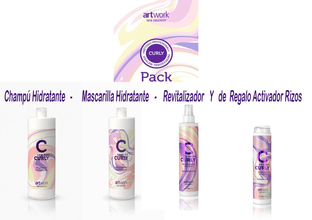 Pack Curly Rizos completo de 3 productos + Activador Rizos Fuerte Artwork