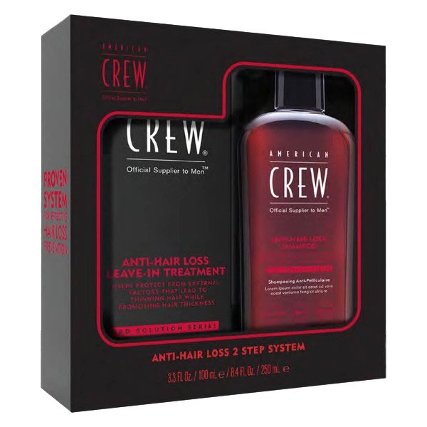 Pack anticaida Anti-Hair loss champú + Loción American Crew