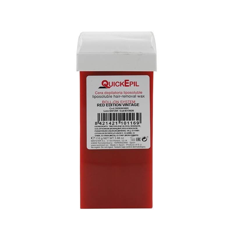 Cera Rolon Natural Red editión Vintage 110 ml. caja 12 und. QuickEpil