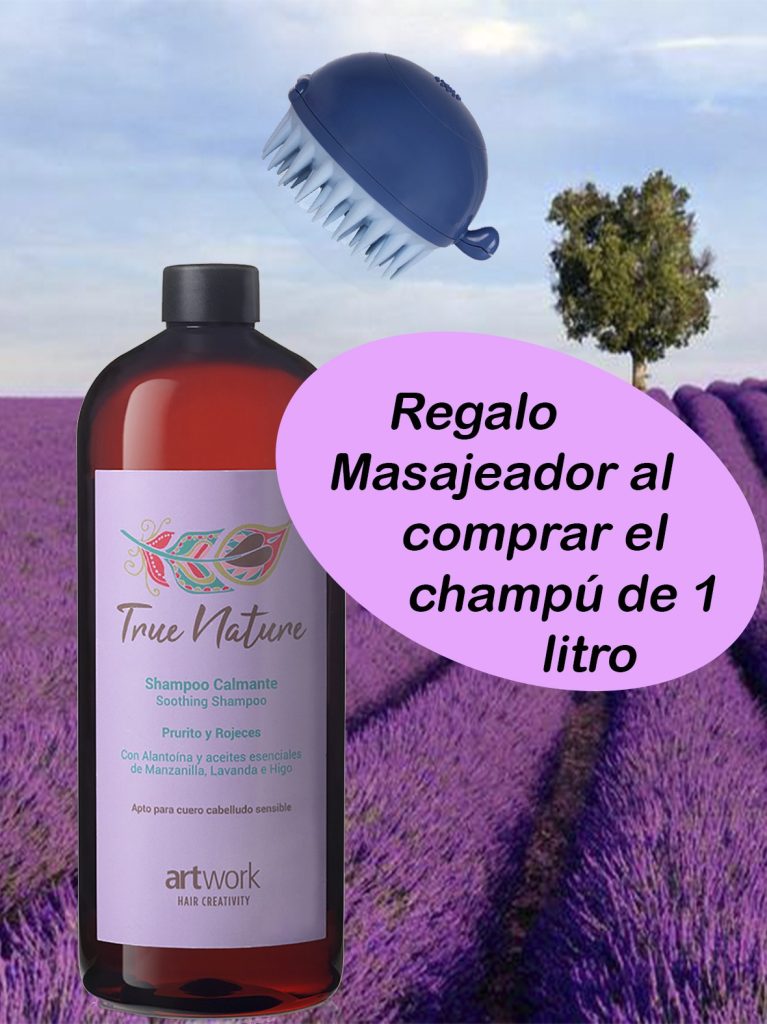 Artwork Champu Calmante cuero cabelludo True Nature 1.000 ml. + Regalo masajeador