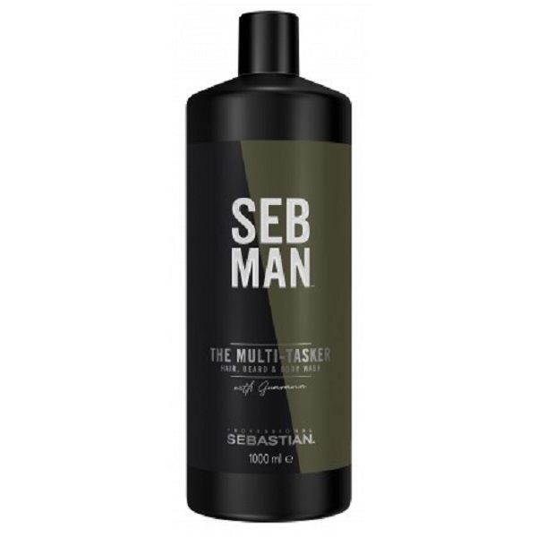 SEB MAN The Multi-Tasker Gel Limpiador Cuerpo Cabello Y Barba 1 Litro