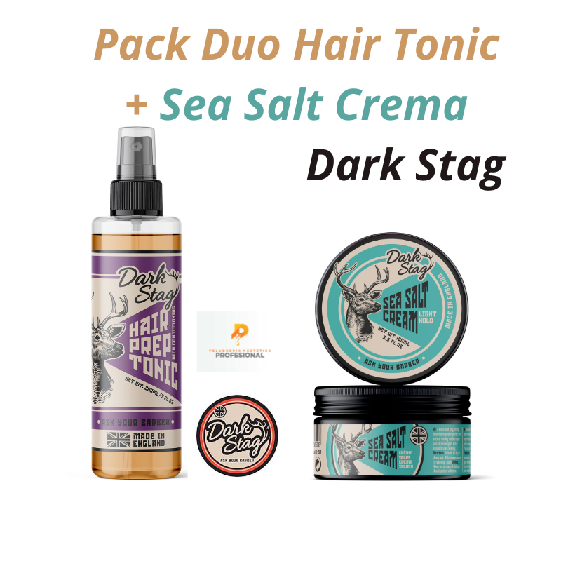 Pack Dark Stag Hair pre Tonic + Cera Sea Salt