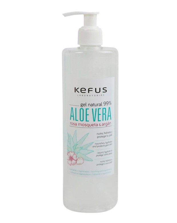Gel de Aloe Vera Natural Rosa Mosqueta y Argán Kefus 500 ml