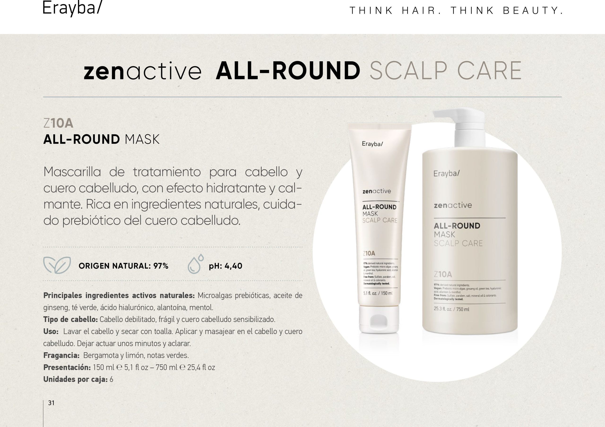 Mascarilla de tratamiento efecto hidratante y calmante Z10A All-Round Mask Erayba