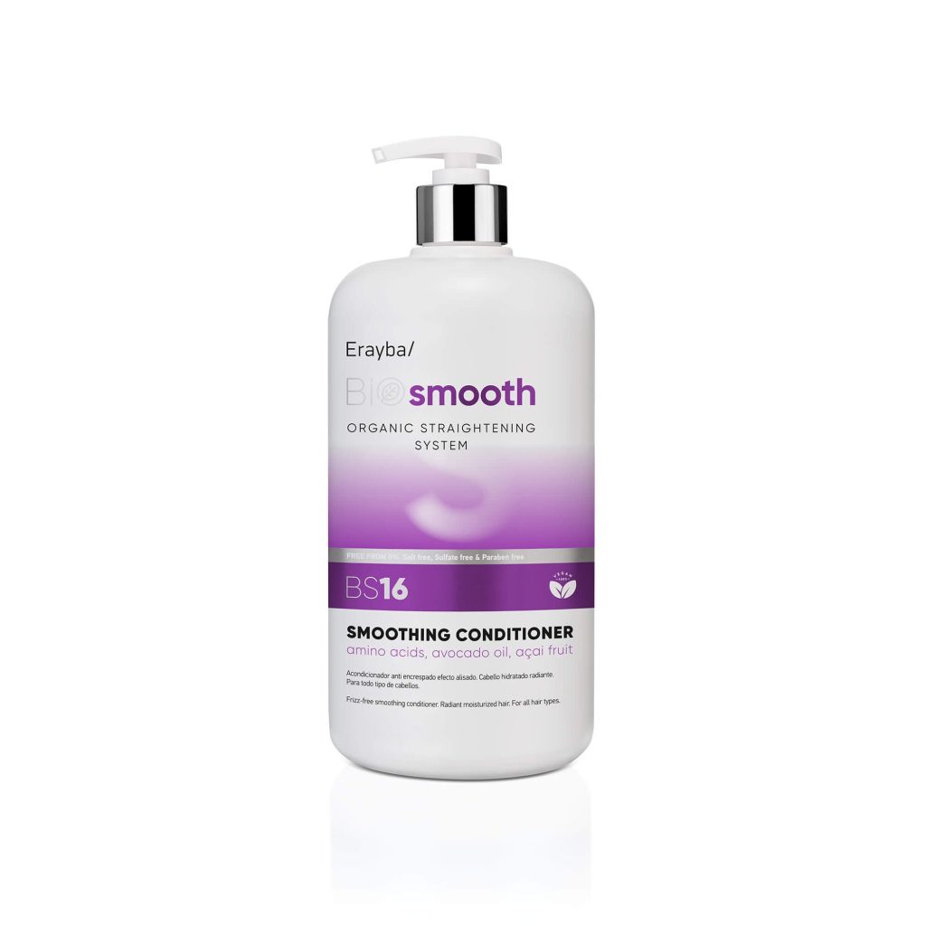 Acondicionador anti crespado efecto alisado. BS16 Acondicionador Smoothing Vegano 1000 ml. Erayba