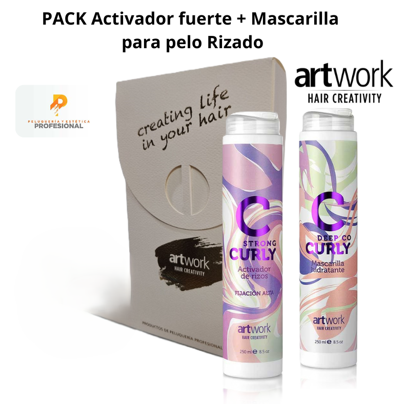 Pack Dúo Curly Mascarilla y Activador Strong 250 ml. para pelo rizado artwork