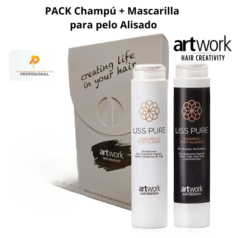 Pack Dúo Liss Pure Champú + Mascarilla para pelo alisado Artwork