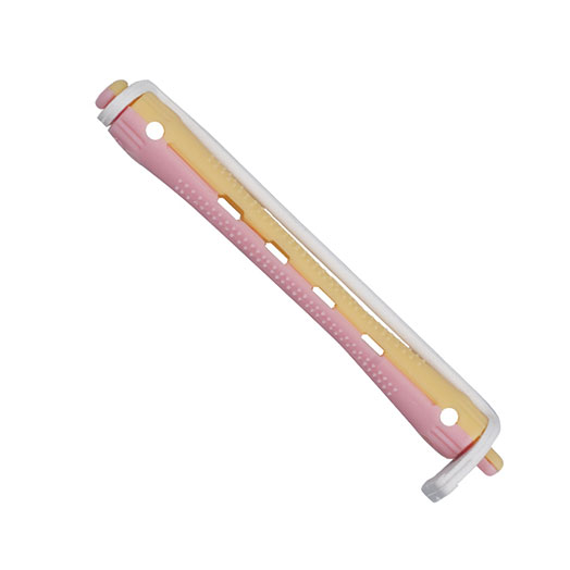 BIGUDIS PLAST BICOLOR LARGO Amarillo-Rosa 12 und