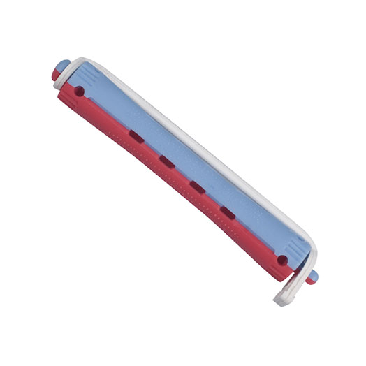 BIGUDIS PLAST BICOLOR LARGO Azul-Rojo 12 und
