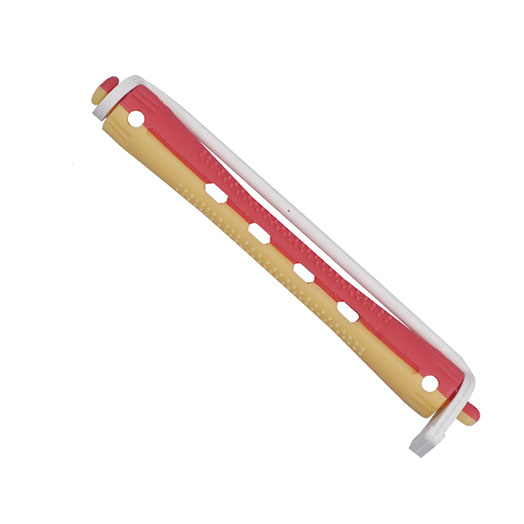 BIGUDIS PLAST BICOLOR LARGO Rojo-Amarillo 12 und