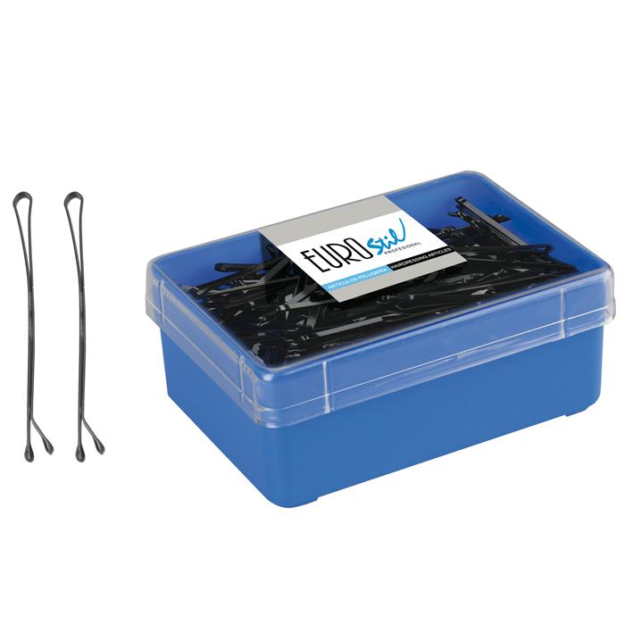 CAJA 150 CLIPS NEGRO EUROSTIL 70 mm