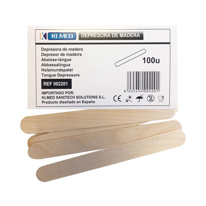 Espatula Madera 15 cm  100 und  KLMED