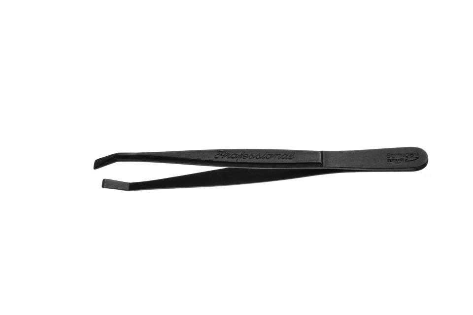 PINZA DEPILAR GDE  NEGRA 9 CM