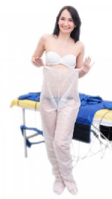 Pantalón Preso  30g  Blanco talla/única XL 100 und