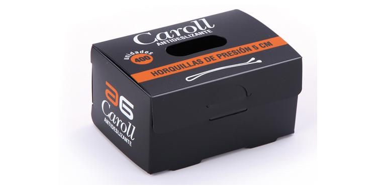 TARRINA 400 CLIPS CAROLL ANTIDESLIZANTE CASTAÑO